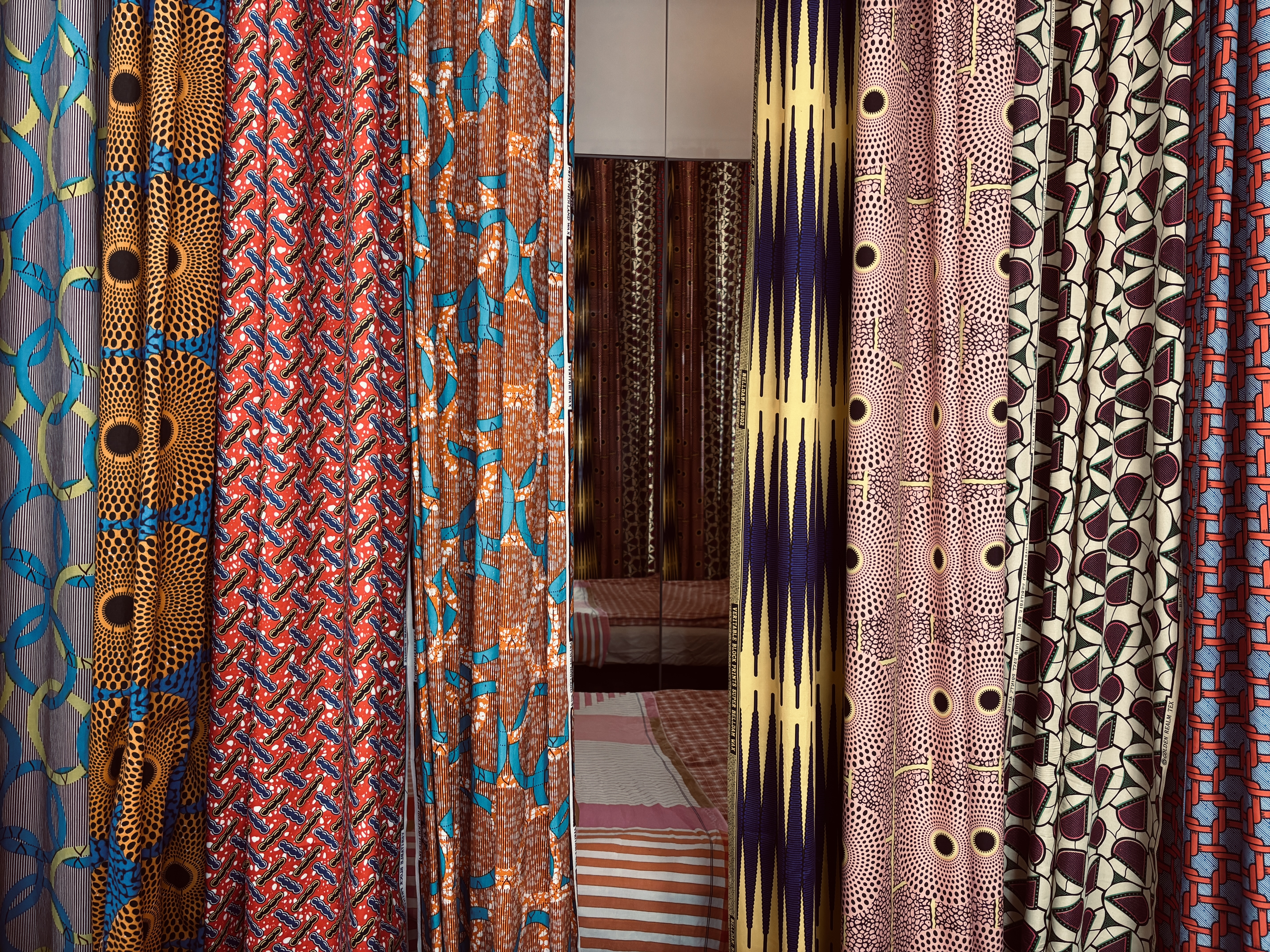 Schlafzimmer vorhang mit Wax-Fabrics aus Kenia